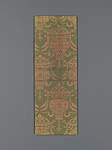 Sutra Cover with Pattern of Hanging Lanterns with Ribbons by Unknown Artist
