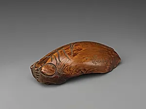 Tea Scoop (Chagō) in the Shape of a Cicada by Hayakawa Shōkosai I 初代早川尚古斎