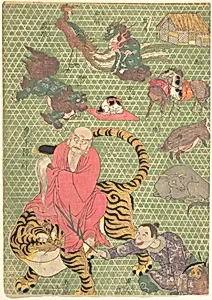 歌川国貞画　「籠細工　浪花細工人 一田庄七郎」|Basketry Work: By the Craftsman Ichida Shōshichirō of Naniwa (Kagozaiku Naniwa saikunin Ichida Shōshichirō) by Utagawa Kunisada