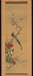 岸駒筆　梅花小禽図|Birds on a PlumTree