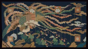 鳳凰模様袈裟|Buddhist Priest's Vestment (Kesa) with Phoenix