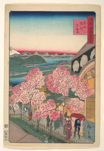 Bushu Yokohama Gankirō|諸国名所百景　武州横浜岩亀楼|Entrance to the Gankirō Tea House in the Miyozaki District, Yokohama, Bushu