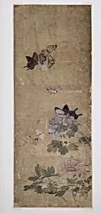 전 일호 남계우 나비와 모란 조선|傳 一濠 南啓宇 蝴蝶圖 朝鮮|Butterflies and Peonies by Nam Gye-u
