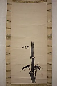 竹雀図 (Chikujaku zu)|Sparrow and Bamboo