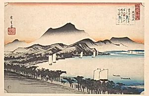 近江八景之内 粟津晴嵐|Clearing Weather at Awazu, Lake Biwa by Utagawa Hiroshige