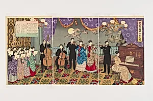 『欧州管絃楽合奏之図』|Concert of European Music (Ōshū kangengaku gassō no zu) by Yōshū (Hashimoto) Chikanobu