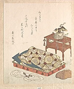 舞楽衣装『春雨集』　摺物帖|Costume for Bugaku Court DanceFrom the Spring Rain Collection (Harusame shū), vol. 1 by Ryūryūkyo Shinsai