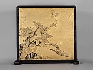 蟹図［表］ 牡丹図［裏］大衝立|Crabs and Peonies