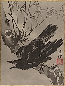木に鴉図|Crow on a Branch