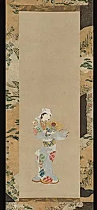 舞妓図|Dancer with a Fan by Unidentified