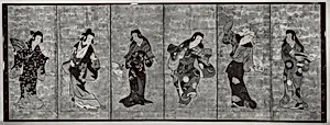 舞伎図屏風|Dancers