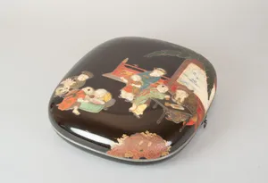 Document Box with Design of Chinese Children at Play