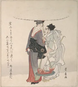 Ebisu and Benten Walking in the Snow