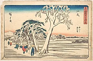 東海道五十三次之内　江尻　清水之湊遠望|Ejiri by Utagawa Hiroshige