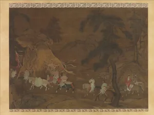南宋 佚名 明皇幸蜀圖 軸|Emperor Xuanzong's Flight to Shu
