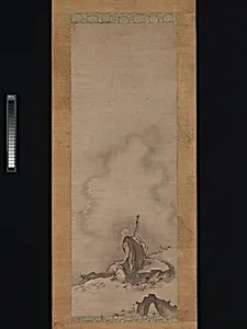 霊彩筆　豊干寒山拾得図|Fenggan, Hanshan, and Shide