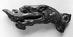 唐 青銅龍首端飾|Finial in the shape of dragon’s head
