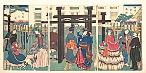 歌川五雲亭貞秀画　『横浜異人商館　写真之図』|Foreign Business Establishment in Yokohama (Yokohama ijin shōkan shashin no zu)