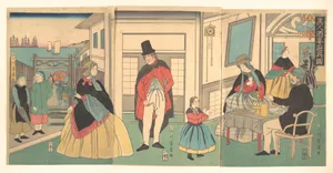 Foreigners Enjoying a Banquet