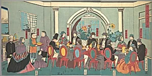 Foreigners from the Five Nations Enjoying a Banquet