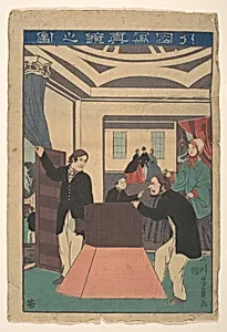Gaikoku shashin kagami no zu|Foreigners Employing a Camera by Utagawa Yoshikazu