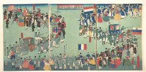 Gok'koku jimbutsu gyo...no zu|Picture of a Parade of the Five Nations