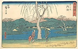 東海道五十三次　御油　古街道本野ヶ原|Goyu by Utagawa Hiroshige