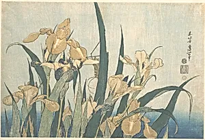 葛飾北斎画　燕子花|Grasshopper and Iris by Katsushika Hokusai