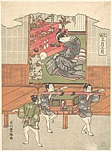 Hina no Sekku|The Festival of Dolls (Third Month) by Ishikawa Toyomasa