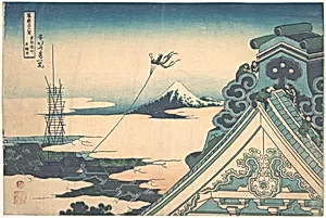 冨嶽三十六景　東都浅草本願寺|Honganji at Asakusa in Edo (Tōto Asakusa Honganji), from the series Thirty-six Views of Mount Fuji (Fugaku sanjūrokkei) by Katsushika Hokusai