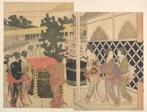 Horinouchi Myōhōji Eho Mairi no Zu|Pilgrimage to Myōhōji in Horinouchi, Edo