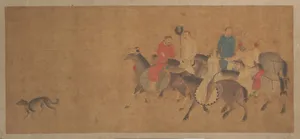 Horsemen with Dog