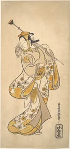 Ichikawa Monnosuke as a Sarumawashi or Monkey Showman
