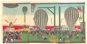 風船昇遥図|Illustration of a Balloon Ascending (Fūsen shōyō no zu)