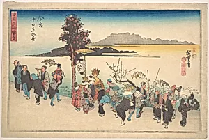 浪花名所図会　今宮　十日恵比寿|Imamiya Toka Ebisu by Utagawa Hiroshige