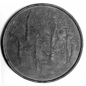 Ink Tablet Decorated with Five Pines