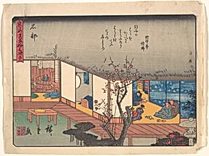東海道五十三次　石部|Ishibe, from the series The Fifty-three Stations of the Tōkaidō Road by Utagawa Hiroshige