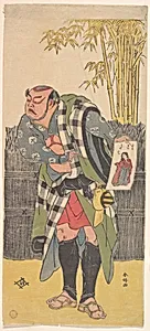 勝川春好画 七代目片岡仁左衛門　五代目市川團十郎|Kabuki Actor Kataoka Nizaemon VII