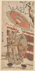 勝川春章画　二代目中村傳九郎|Kabuki Actor Nakamura Denkurō II