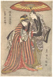 Kabuki Actors: Bando Mitsugorō and Iwai Hanshirō