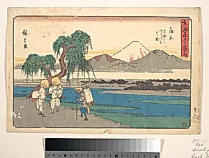 東海道五十三次之内　蒲原　岩淵よりふじ川を見る圖|Kambura Station by Utagawa Hiroshige