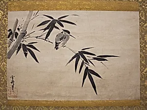 竹に翡翠図|Kingfisher and Bamboo