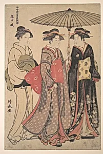 Kitchugi|Dancers of Tachibana Street by Torii Kiyonaga