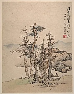 明　藍瑛　仿宋元山水圖　冊|Landscapes after Song and Yuan masters