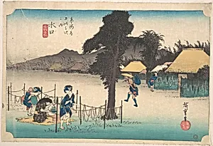 東海道五十三次之内　水口　名物干瓢|Mizukuchi, Meibutsu Kampyo by Utagawa Hiroshige