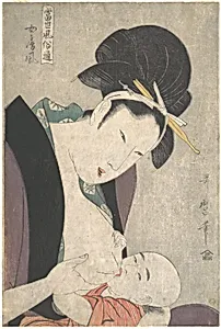 当世風俗通　女房風|Mother and Child