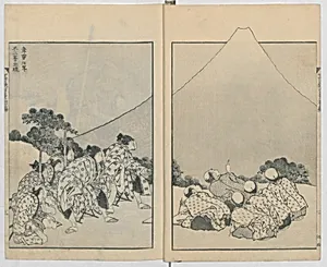 富岳百景|Mount Fuji of the Mists (Vol. 1); Mount Fuji of the Ascending Dragon (Vol. 2) by Katsushika Hokusai