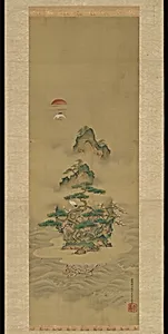 狩野探水守常筆　蓬莱山・瀟湘八景図|Mount Penglai with Eight Views of Xiao and Xiang