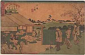 江戸高名会亭尽　向島の図　平岩|Mukojima no Zu (Hira-Iwa) by Utagawa Hiroshige