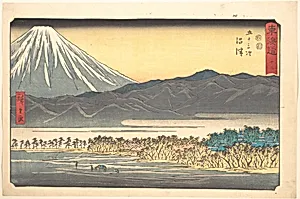 歌川広重画　東海道　十三　五十三次　沼津|Numazu, Number 13, from the series Fifty-Three Stations of the Tōkaidō (Tōkaidō gojūsan tsugi) by Utagawa Hiroshige